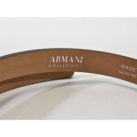 Armani Collezioni Italian Leather Belt Sage Green Silver Buckle Women\'s 46‎ EUC main image 7